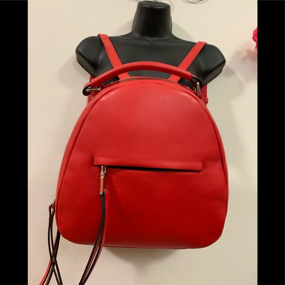 ladies red backpack